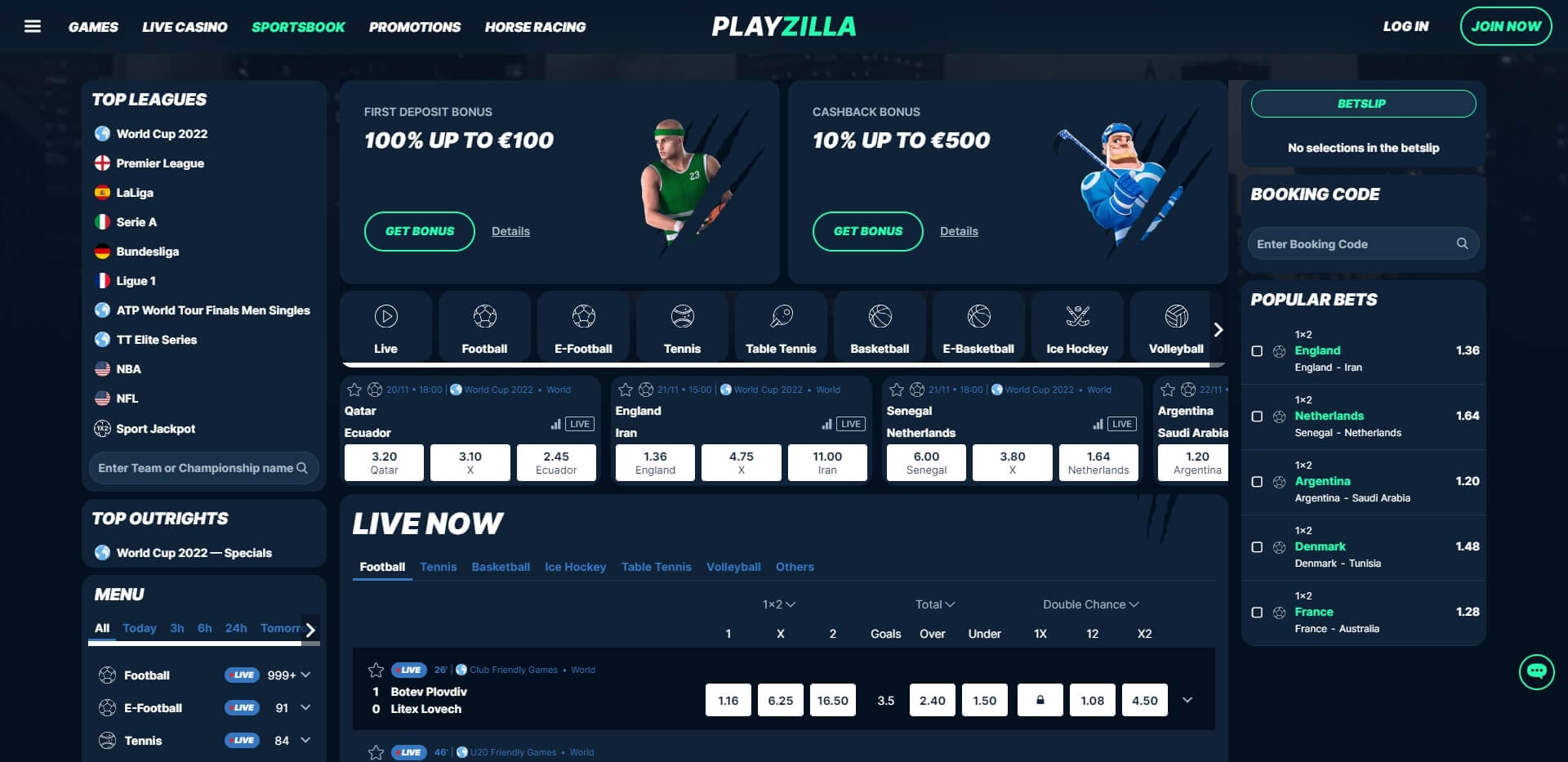 PlayZilla Live Betting
