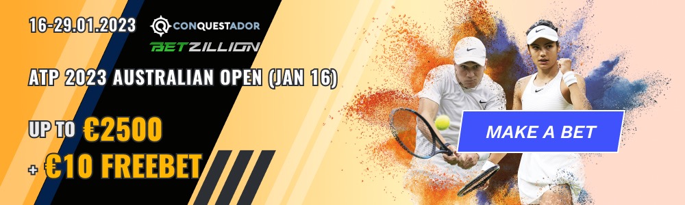 Australian Open 2023 ATP Betting Bonus